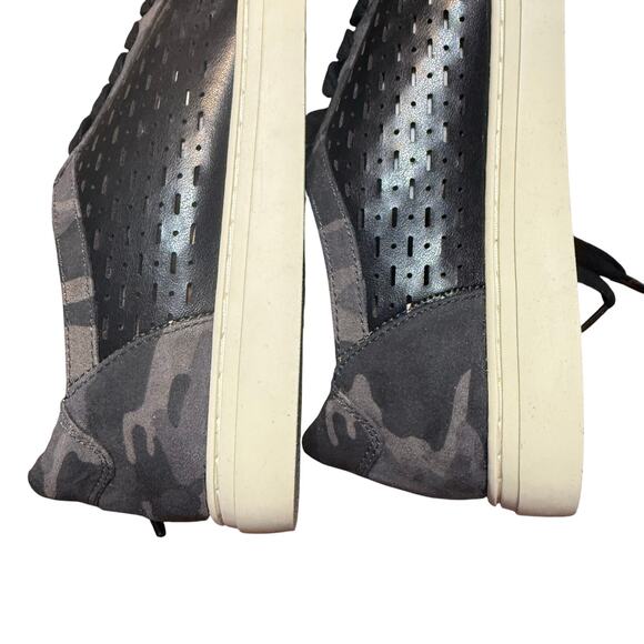 GILI Women’s Adalie Lace Up Sneakers Black Perforated Camo Trim Size 8M NWB - Picture 5 of 16